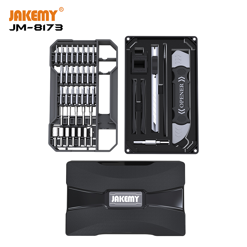 JAKEMY 69 IN 1 Precisie Magnetische Schroevendraaier Set Spudger Pry Opening Gereedschap Mobiele Telefoon Computer Laptop Reparatie Handgereedschap