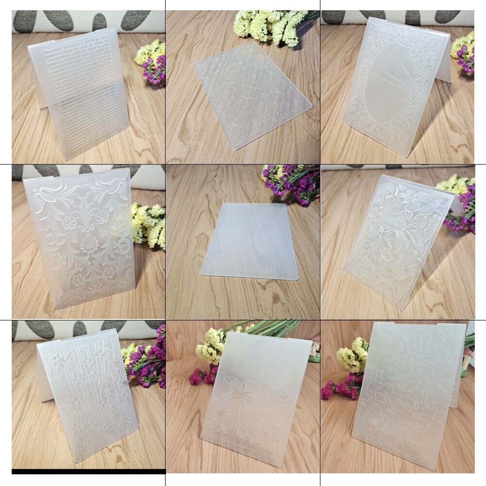 Wall Tiles/ 3D Bird / Flower/Various Patterns Embossing Folder For Scrapbooking DIY Photo Album Card Making Crafts