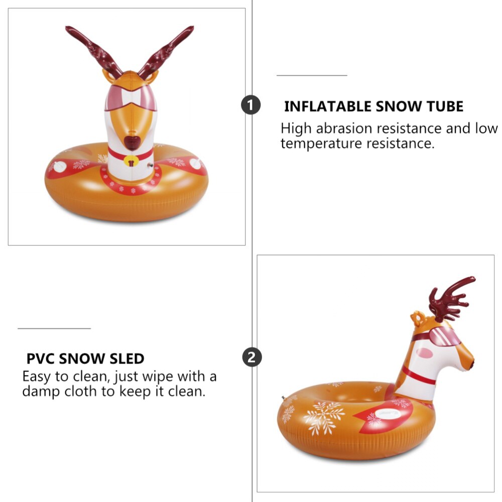 1 pc snösläderör rådjur snörör uppblåsbart snörör snörör pvc snösläde för vinterbarn utomhus