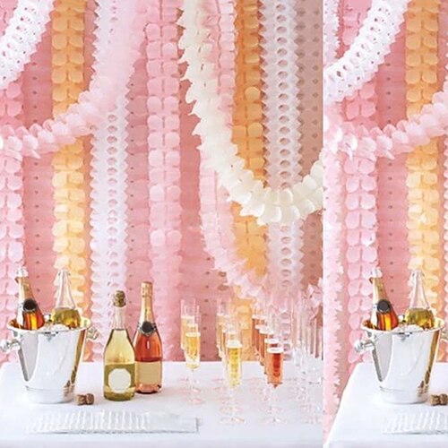 3 meter papirguirlande bunting banner streamers fødselsdag bryllupsfest hængende dekoration