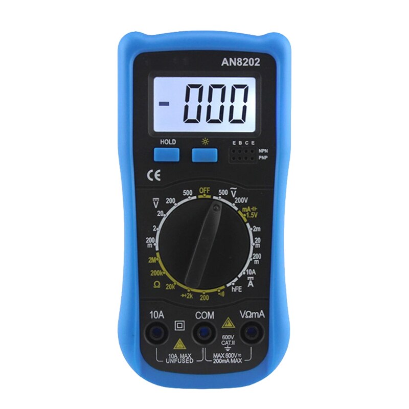 Small Household Digital Multimeter Portable Buzzer Backlight Anti-burning Digital Display High-precision Multimeter