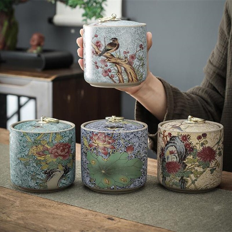 Ceramic Cremation Urns Handmade Ceramics Chinese Style Cremation Urn for Human Or Pet Ashes Cats Dogs Animals Reptiles