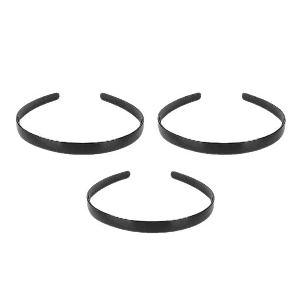 1 diademas simples para mujer, banda para la cabeza a la para niñas, accesorios informales para el cabello de Color negro, diadema de plástico, banda para el cabello