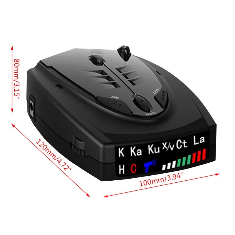 12V Auto Car Anti Ra dar Detector Voice Alert Vehicle Antiradar Alarm Warning Q39F