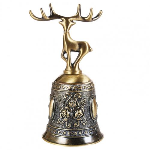 Handheld Hand Call Bell Pleasant Sound Zinc Alloy Fine Texture Desk Service Bell for: Bronze