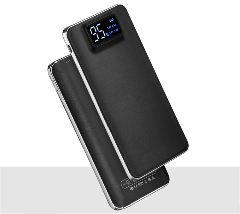 30000mAh Power Bank Protable Large Travel USB Charger LCD Digital Display LED Lighting Powerbank for iphone Samsung