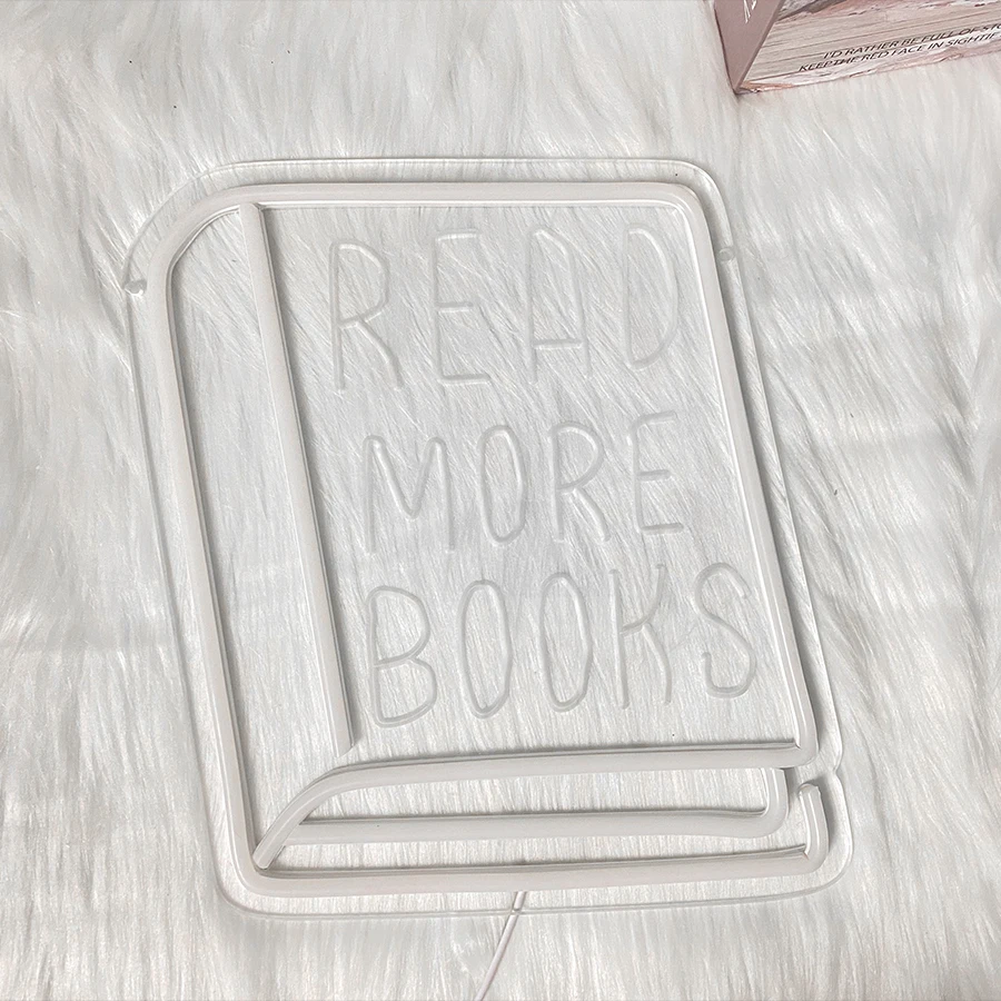 Read More Books LED Neon Lights, Student Classroom Lights Signs, Used For Bookstore, Reading Room, Library, Study Decoration.