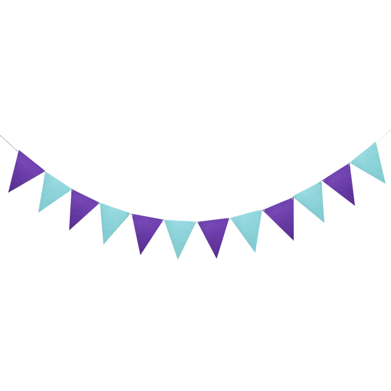 12 flaggor 2.5 meter födelsedagsbunting banderoller vimpel baby shower bröllopsgirland non-woven flaggor för fest heminredning rekvisita: B13