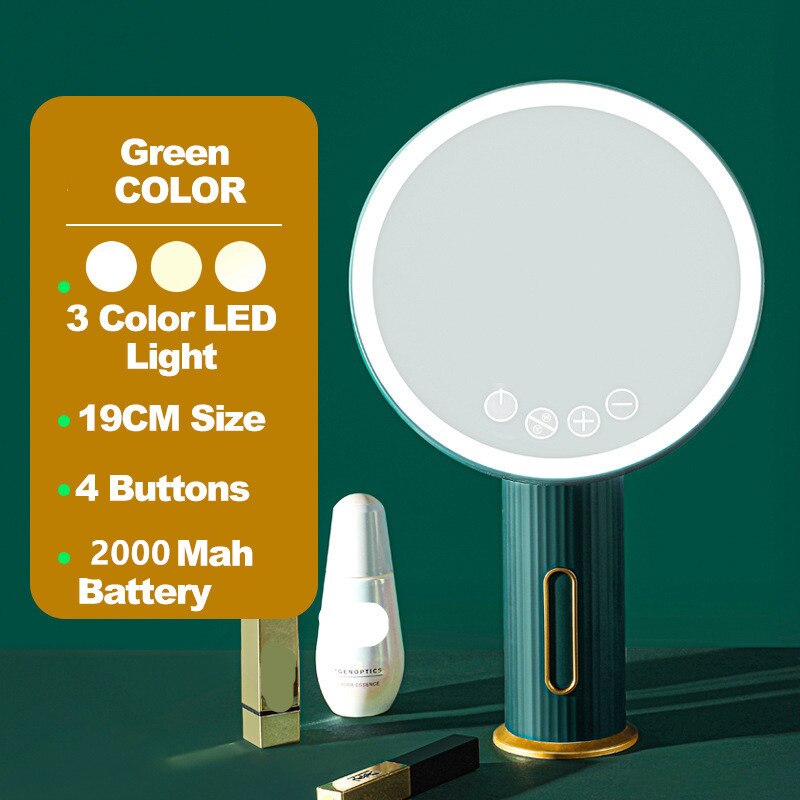 3 farbe LED Eitelkeit machen-hoch-Spiegel Licht Wiederaufladbare Stand Licht Reise Tragbare Lampe machen-hoch Kosmetische Dressing Tisch Schreibtisch Spiegel: Grün