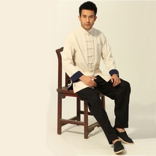 Hommes chinois traditionnel Tang costume veste réversible Wu Shu vêtements manches longues Kung Fu Wing Chun chemise 2 faces