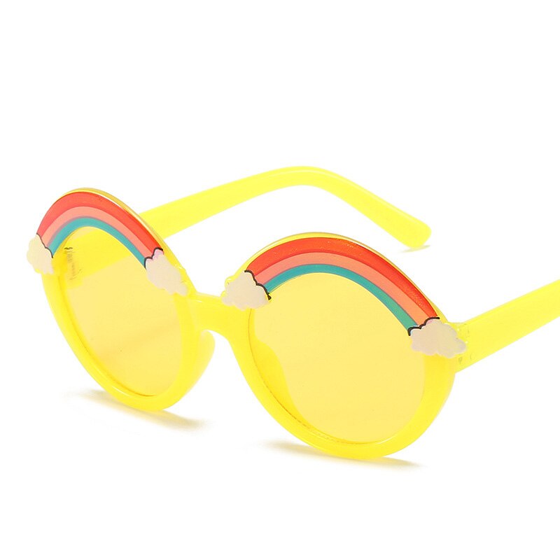 Ronde Zonnebril Kids Regenboog Zonnebril Meisjes Kinderen Kleurrijke Brillen Baby Shades Jongens Geel Brillen Driver Bril