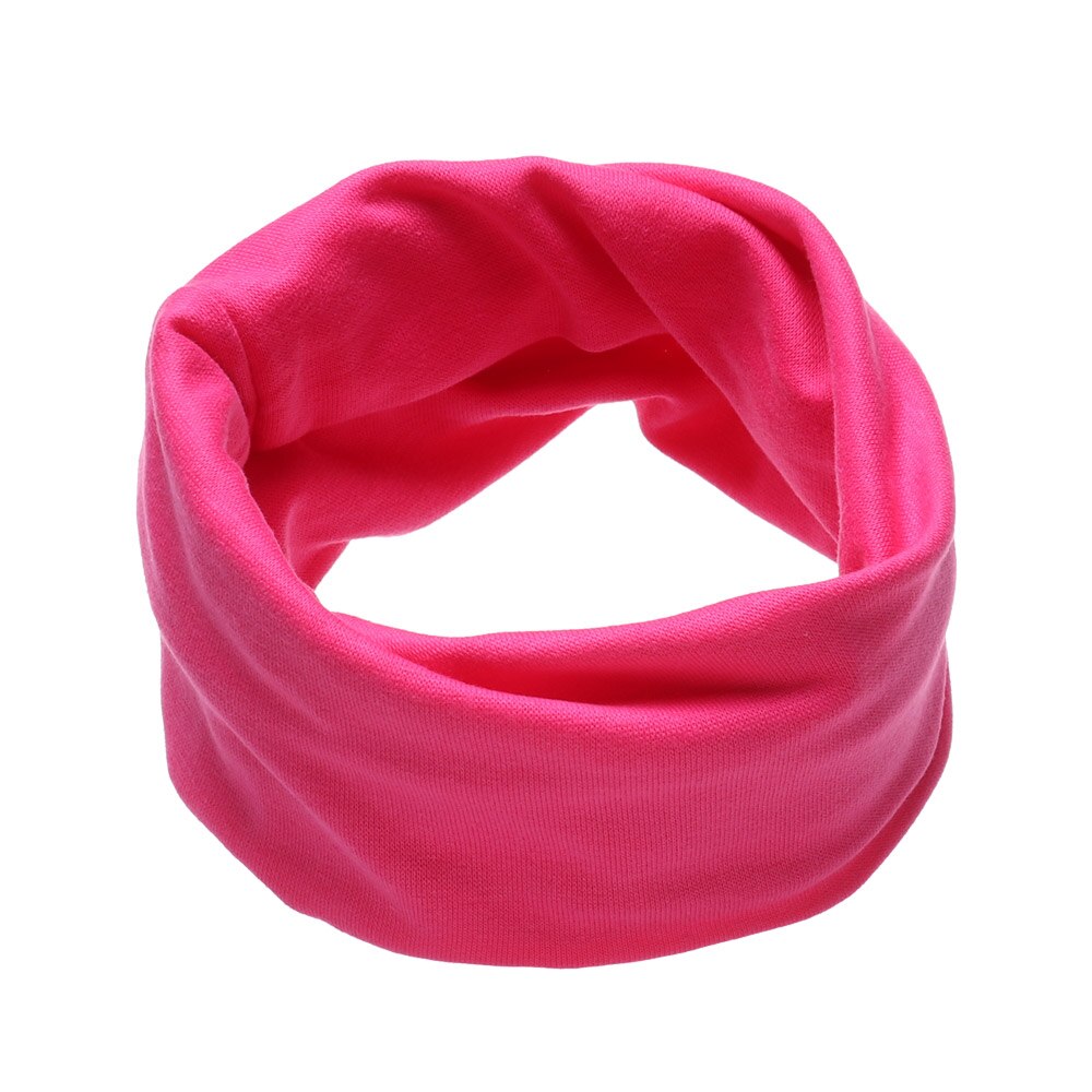 Kids Leuke Katoenen Sjaal Solid Print Kinderen Herfst Winter Warm Winddicht Sjaals Jongens Meisjes Multipurpose O Hals Ring Sjaal: Rose Rood