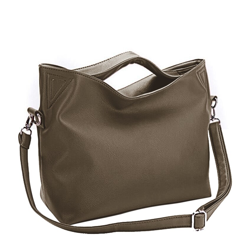 bolsa feminina Big Shoulder bags for women Gold color Crossbody handbag Women Soft Leather Bag PU Messenger Bag: Khaki