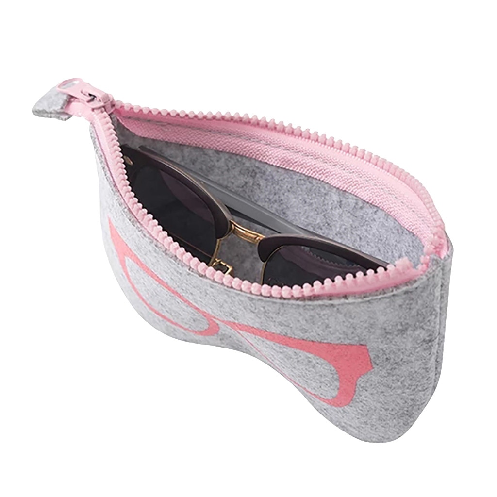 dla obu płci filcowe etui na okulary torba słońce etui na okulary skrzynka portieves miękki zamek Soleil Lunettes De Soleil ochraniacz etui na okulary przeciwsłoneczne # w5