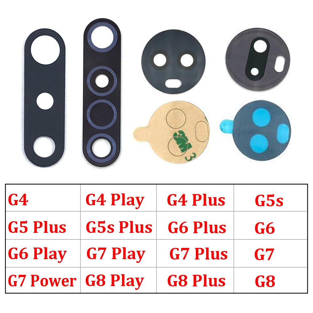 Tylna kamera szklana osłona obiektywu z klejem do Motorola Moto G4 G5s G6 G7 G8 Plus Play Power Lite