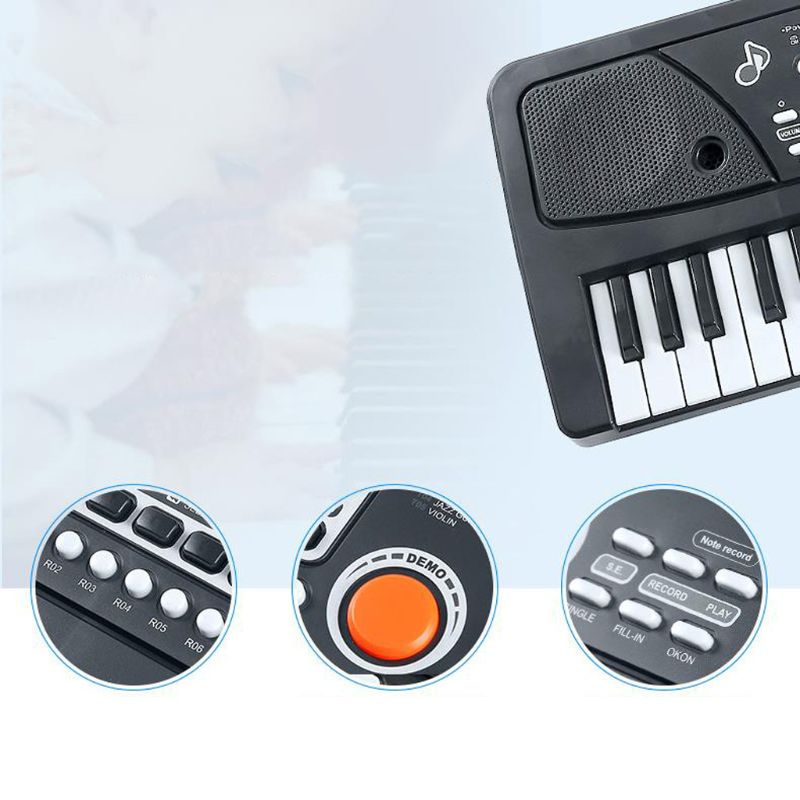 Clavier de Piano pour enfants 49 touches Instrument de musique électronique Portable multifonction 77HC