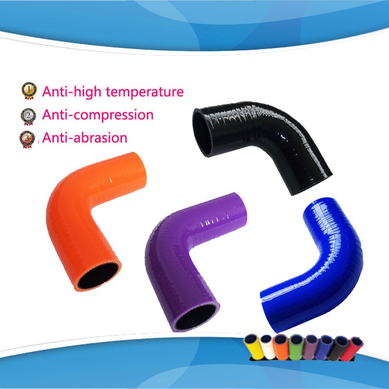 ID:8mm 90 Degree Silicone Hose Wall Pipe Coupler Turbo
