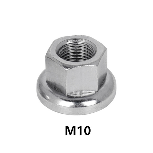 Tuercas de buje de bicicleta de engranaje fijo, cierre de eje de rueda de tambor delantero y trasero, M9 M10, textura de tuerca antideslizante para montaje firme, 2 uds.: M10