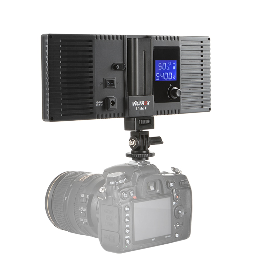 Viltrox L132B cámara de luz LED Ultra delgada pantalla LCD regulable estudio lámpara de luz LED Panel para DSLR cámara DV videocámara