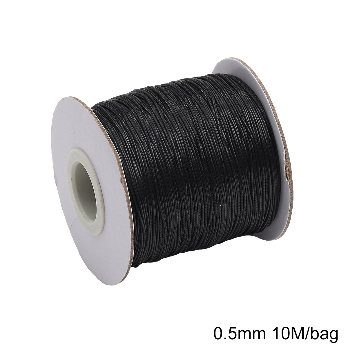 Cordão de algodão encerado coreano 0.5mm, fio encerado, colar, corda, contas para pulseira diy, descobertas de fabricação de jóias, 10 m/lote: Branco