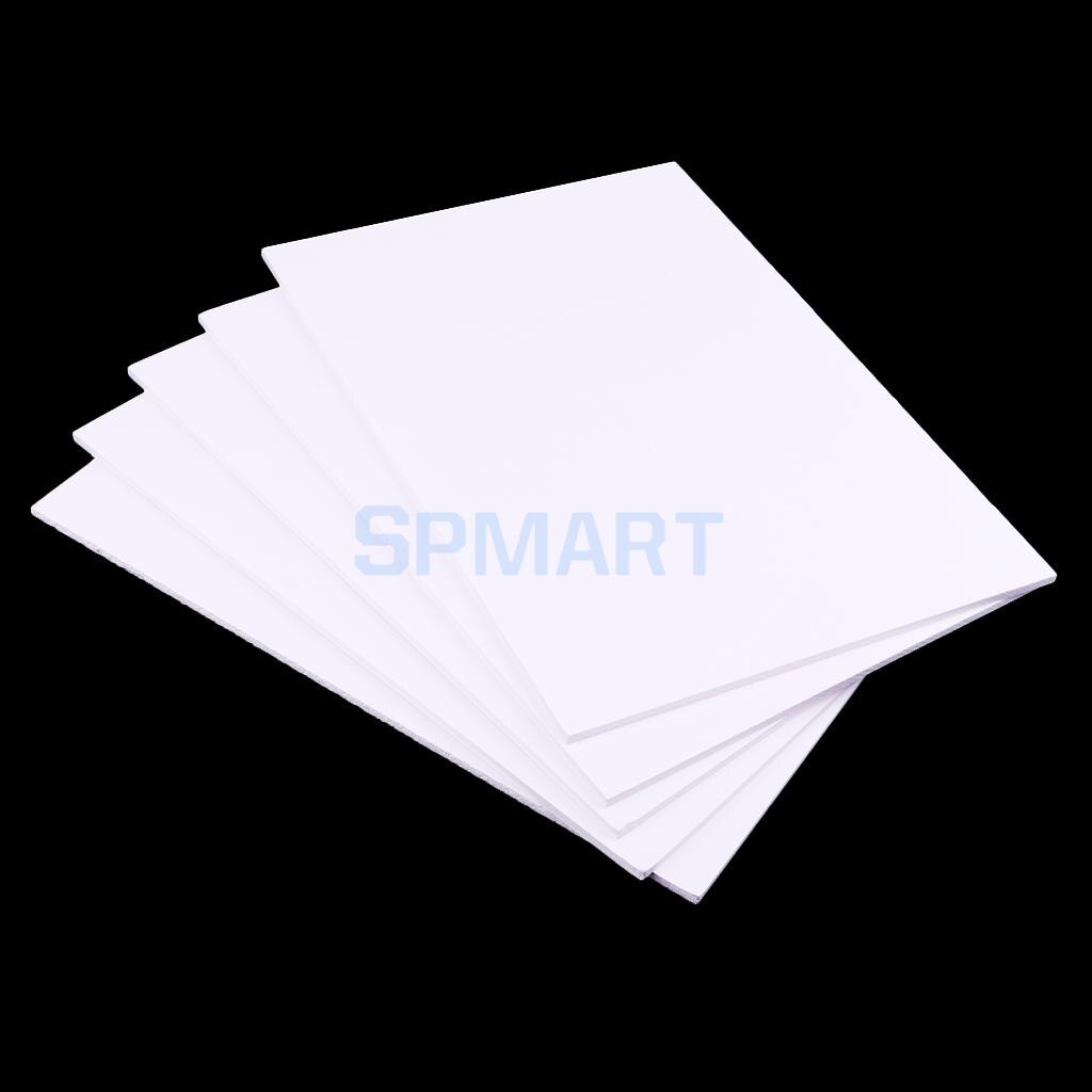 5Pieces White PVC Foam Board Sheets 2/3/5/7mm Model Building for Sign Mounting Foamboard Display