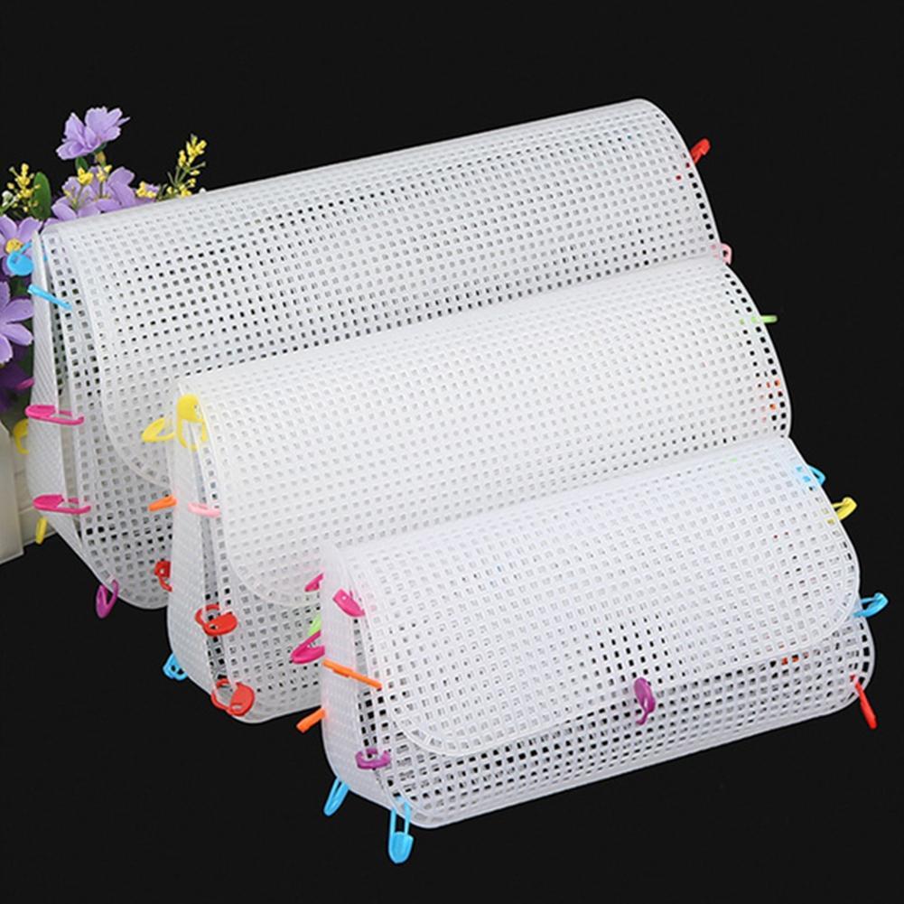 Plastic Mesh Cloth For Bag DIY Making Handcraft Bags Weaving Material Latch Hook Bags Made Plastic Grid Hook Crafts Accessories