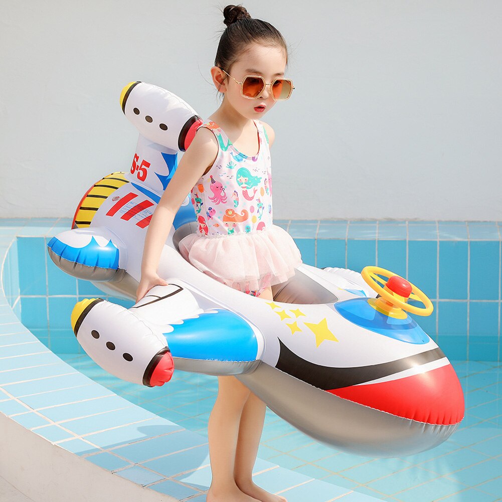 Aufblasbare Baby Schwimmen Ring Kinder Schwimmen Pool Zubehör Flugzeug Schwimmen Float Wasser Spaß Pool Spielzeug Schwimmen Ring Sitz Boot Sport