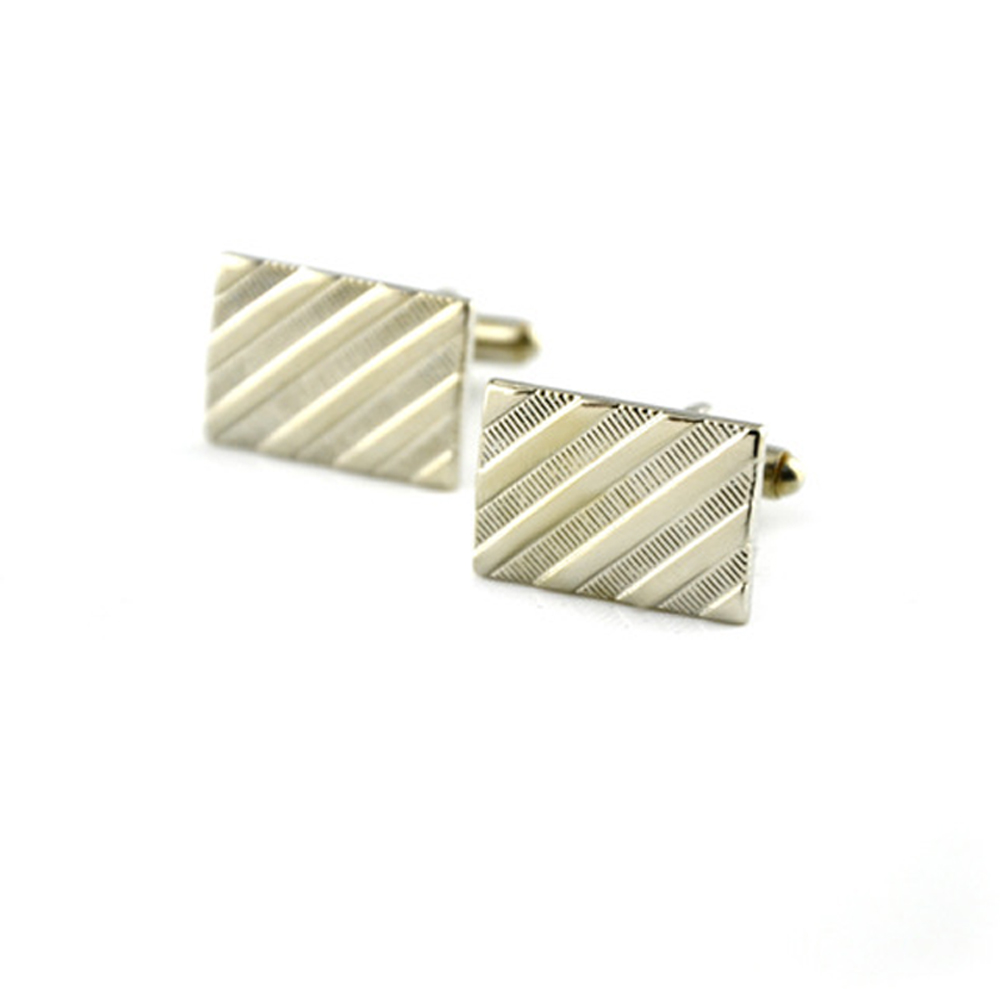 Herren Schmuck Manschettenknöpfe Formale Gold Silber Business Manschette Links Hochzeit Party: A09-Silver