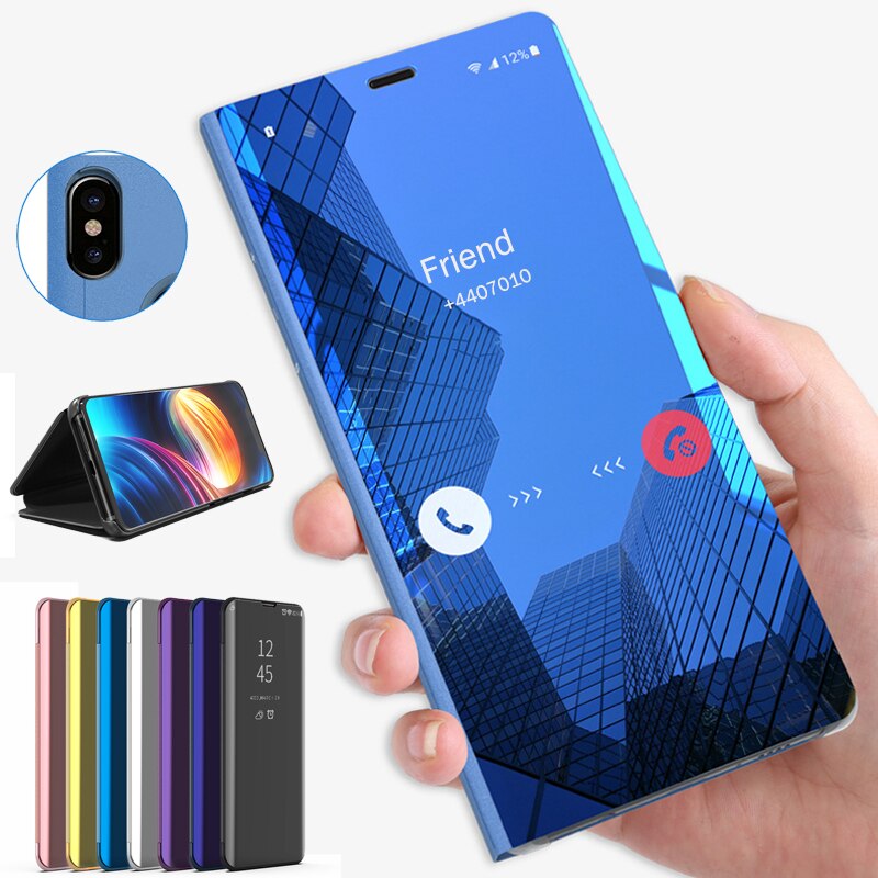 Smart Mirror Flip Case For Xiaomi Poco X3 NFC Mi Pocox3 Xiomi Xaomi Pocophone X 3 Poko 3X Magnetic Back Cover Phone Coque Fundas