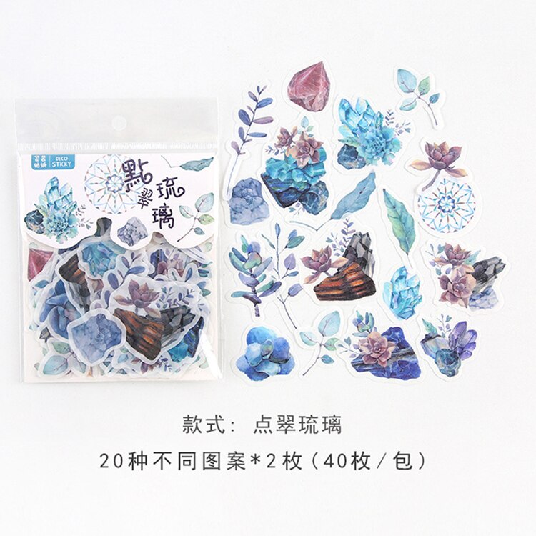 Mohamm-papier décoratif Mini fleur et chat pour Scrapbooking sur Journal, autocollants calendrier spatial mignons, papeterie à paillettes: M