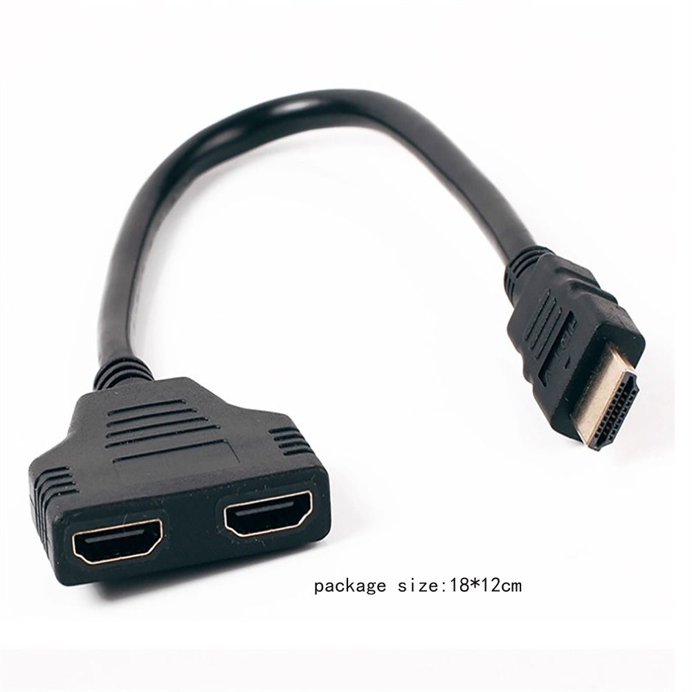 Adaptor splitter hdmi cu 1 intrare și 2 ieșiri, adaptor cablu video cu 1080 fire , monitor birou, pc, laptop