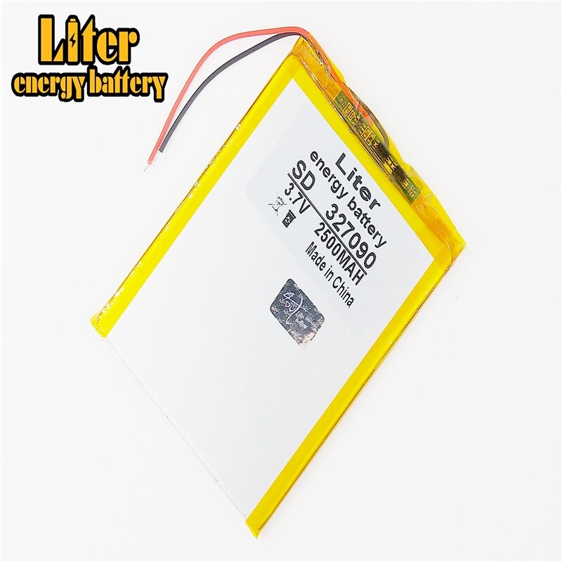 Bateria lipo aprovada pela sd ce, rohs, msds, 3.7v 327090 para tablet e pc., 2500mah.