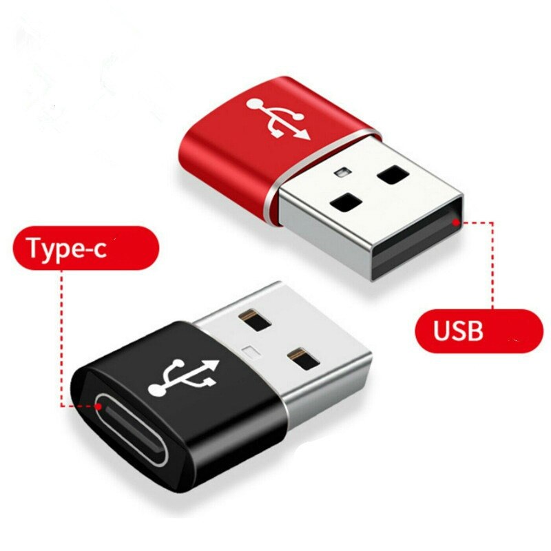 5pcs Type C Female to USB Male Adapter For iPhone 12 11 Samsung Note 20 S20 Ultra Huawei Converter For Macbook Air Pro