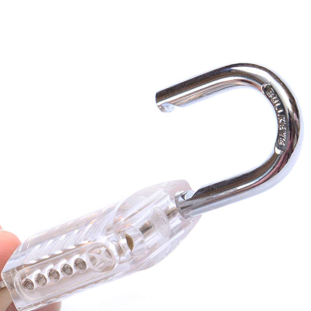 Transparent Padlock With Visible Cut Surface Mini Locks Drawer Wardrobe Cabinet Furniture Hardware Accessories With Two Keys