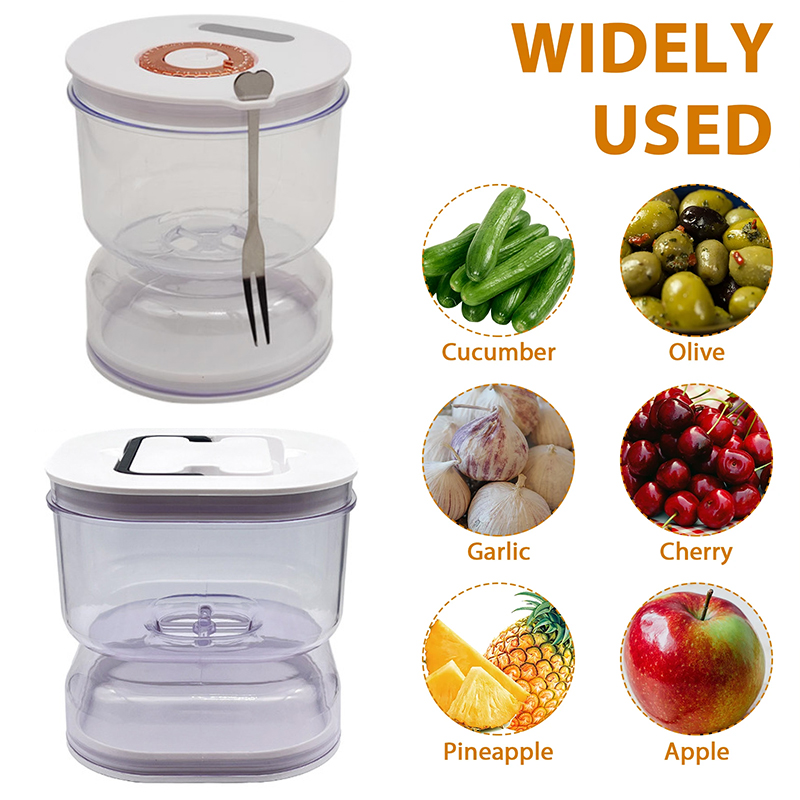 Augurk Pot Natte Droge Dispenser Voedsel Opslag Container Olijf Zandloper Pot Sap Separator Keuken Opbergdoos Komkommer Container