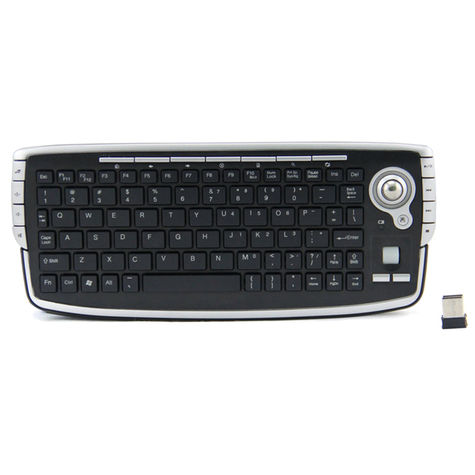 2.4Ghz Toetsenbord Met Trackball Optische Muis Draagbare Compact Wireless Keyboard 2.4Ghz Draadloze Technologie