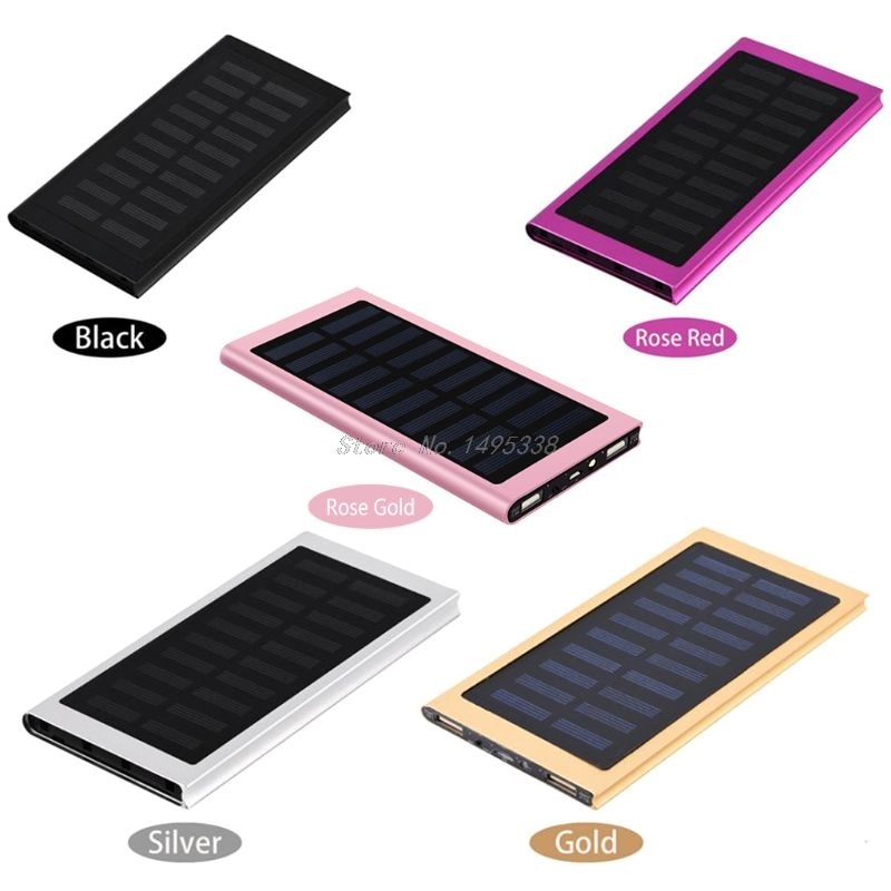 (Keine Batterie) handy Power Bank Caase 10000mAh Dual USB Tragbare Schnelle Ladung Solar Mobile Power Bank Metall Fall DIY Kit