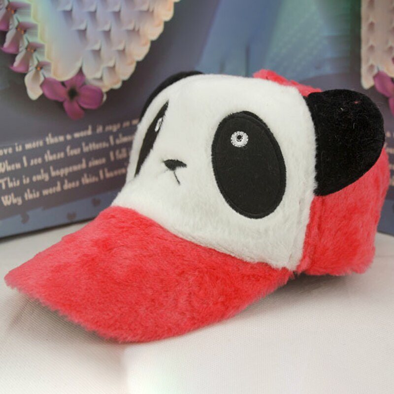 Cartoon panda mutsen winter baby meisjes muts plus warme jongens baseball pet baby peuter muts kinder mutsen kinderen fotografie rekwisieten: Watermeloen / Volwassen