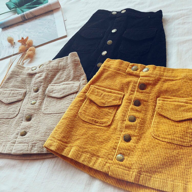 Jupe En Jean évasée Avec Short Intégré Pour Petite Fille - Tissu Polyester Léger, Style Plissé - Noir, Pour Printemps/été