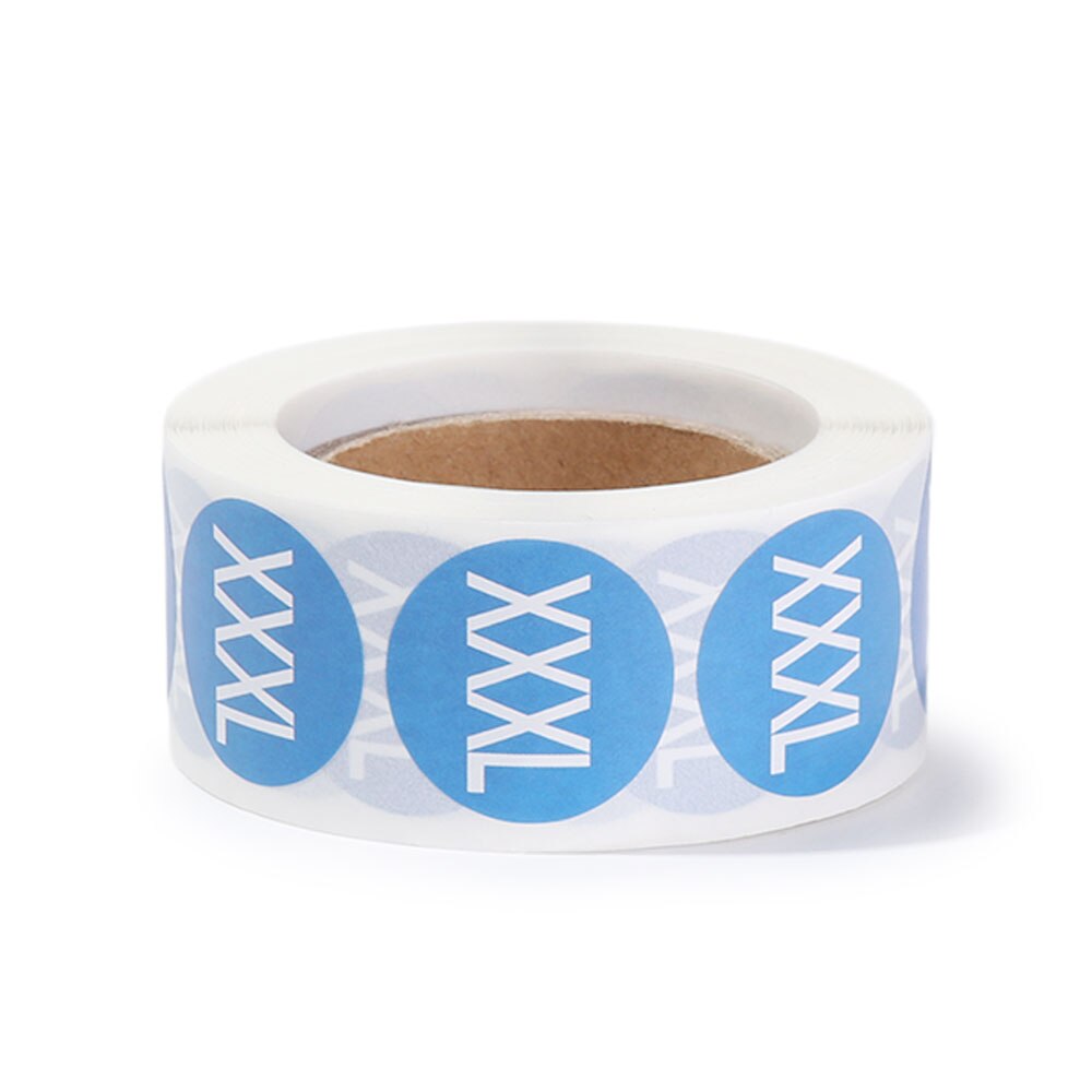 500Pcs Papier Kleding Maat Stickers Beschrijfbare Ronde Vorm Zelfklevende Toepassing Garment Maat Etiketten Blanco Note Nummer Tags
