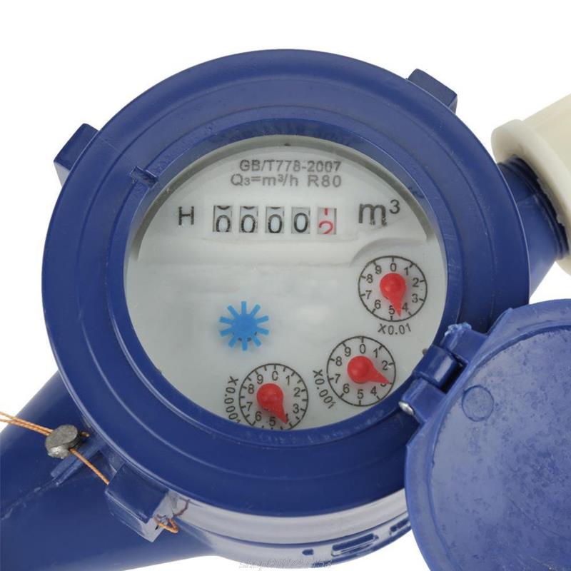 Water Meter Water Flow Meter 15mm 1/2 inch Cold Water Meter Compatible with Garden &amp; Home use Wet Measuring MR25 21