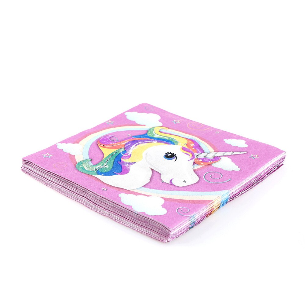 20 stk enhjørning servietter enhjørning papirservietter baby shower tissue børnefødselsdag bryllupsfest dekoration forsyninger