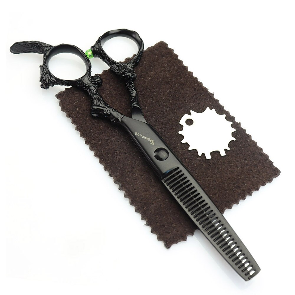 6 inch barber haircut scissors Japan 440c barbershop salon cutting shears thining scissors makas