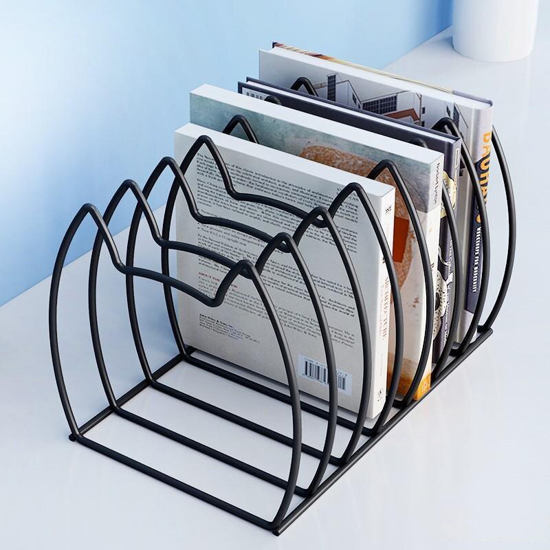 Porte-livre en métal avec chat, , Kawaii, pour magazines, livres, étagère de rangement de bureau