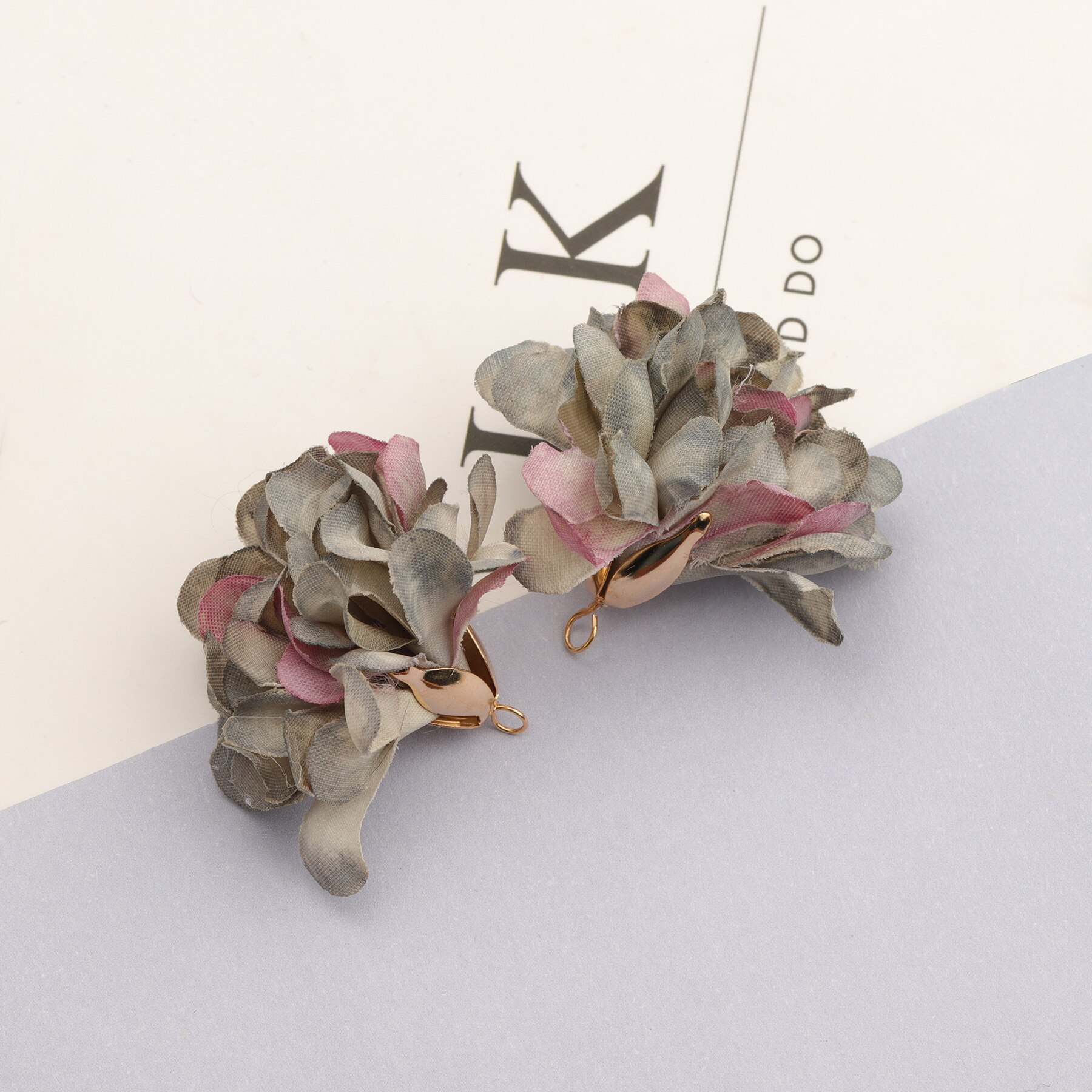 CHENGRUI F145, fabricación de joyas, material artesanal, hecho a mano, metal de cobre, suministros para manualidades, colgantes de flores diy, fabricación de joyas, 10 unids/lote