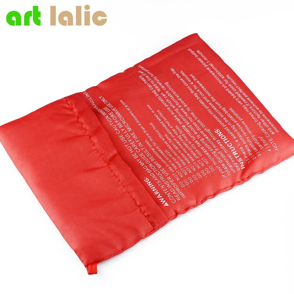 1PC NEUE rot Waschbar Herde Tasche Gebacken Kartoffel Mikrowelle Kochen Kartoffel Schnell (köche 4 kartoffeln auf einmal) g030