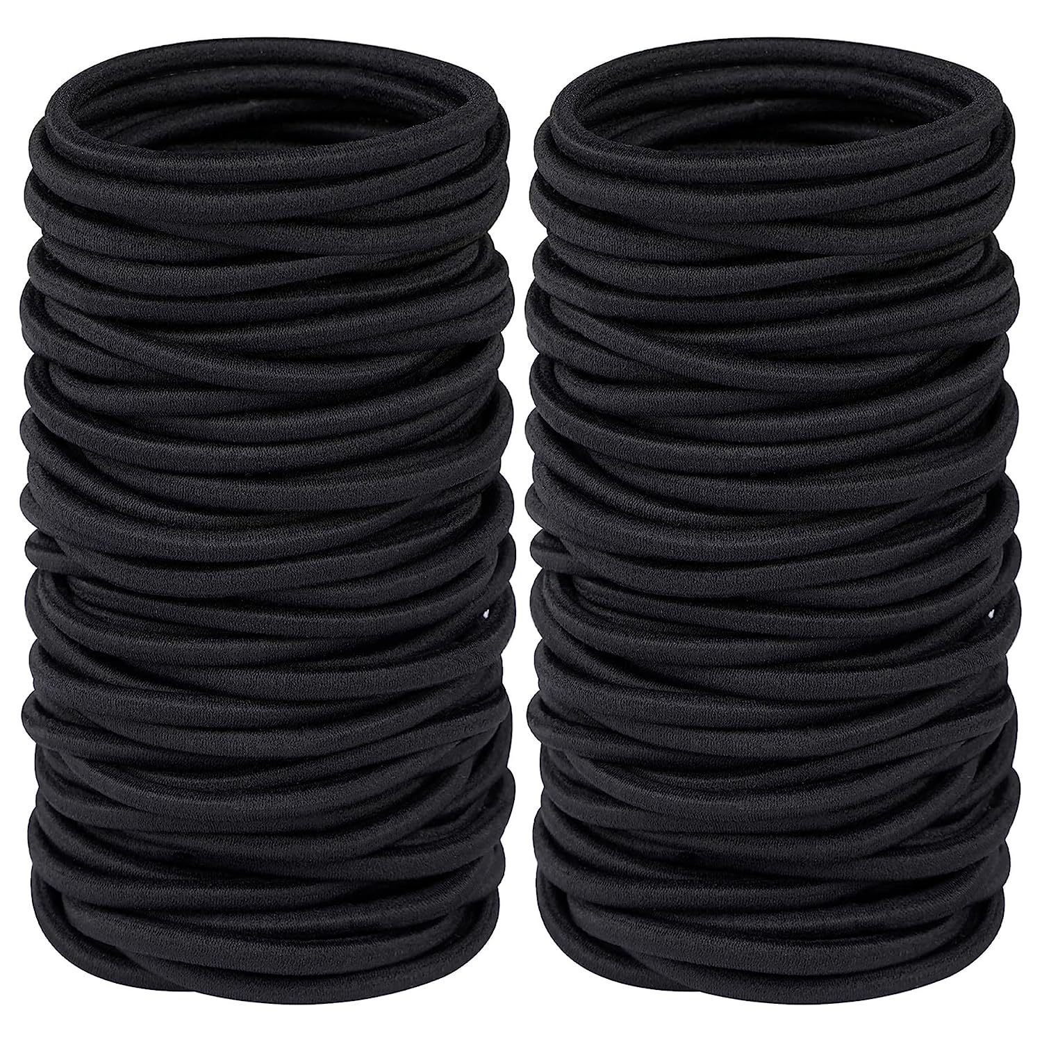 10/30/50 Uds. Coleteros negros de 4MM bandas elásticas para el cabello para mujeres, hombres y niñas, diadema para mujer, ligas, accesorio para diadema: XS / Gris