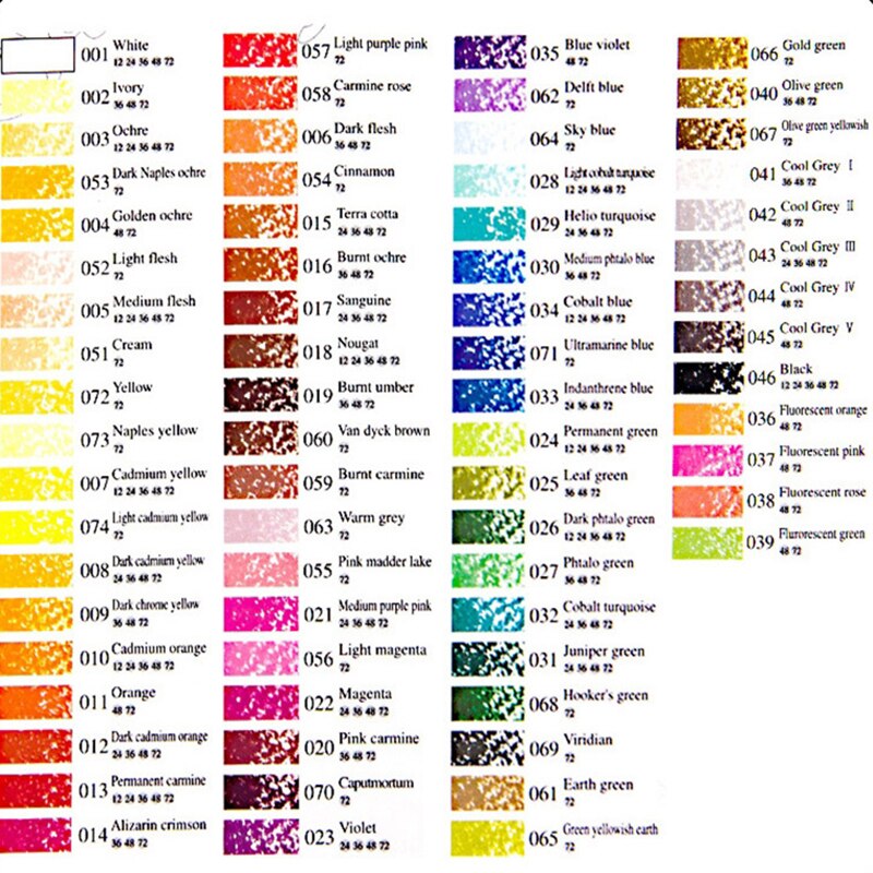 12-72 farver galleri kunstnere bløde kager bedste pigment hver kage pinden er indpakket kunst tegning forsyninger