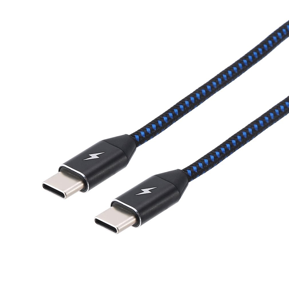 Double head type c data cable C to C male to male Type-c braided data cable 3A pd fast charging data cable