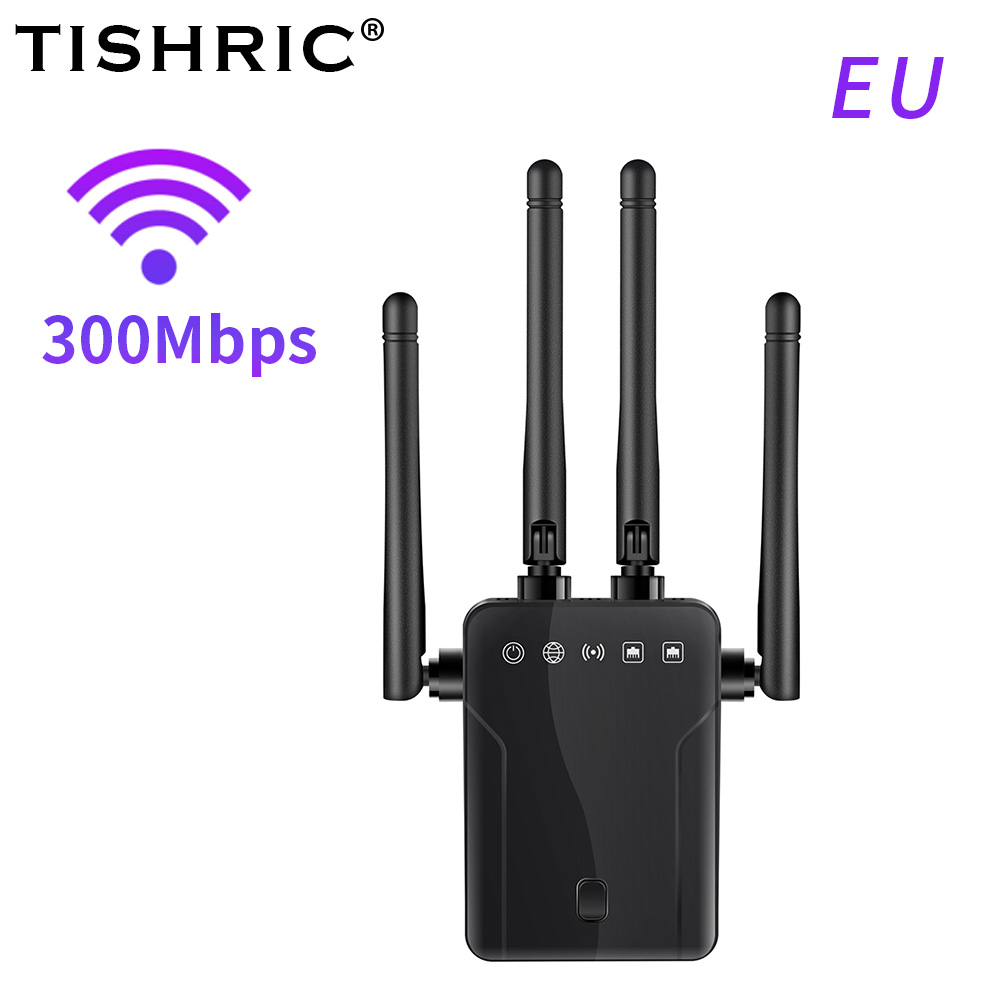 Tishric Wifi Router Repeater Wifi 300Mbps Dual Band Wifi Signaal Versterker Wifi Extender Long Range Wifi Repeater Wifi Booster: Black-EU